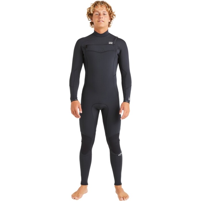 2024 Billabong Mens Absolute Natural 3/2mm Chest Zip Wetsuit ABYW100257 - Black